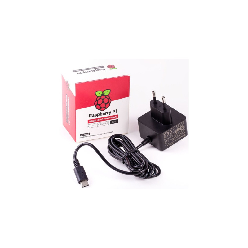 Raspberry Pi Foundation Offizielle Black Raspberry Pi 5.1A/3A PSU, Netzteil(schwarz)