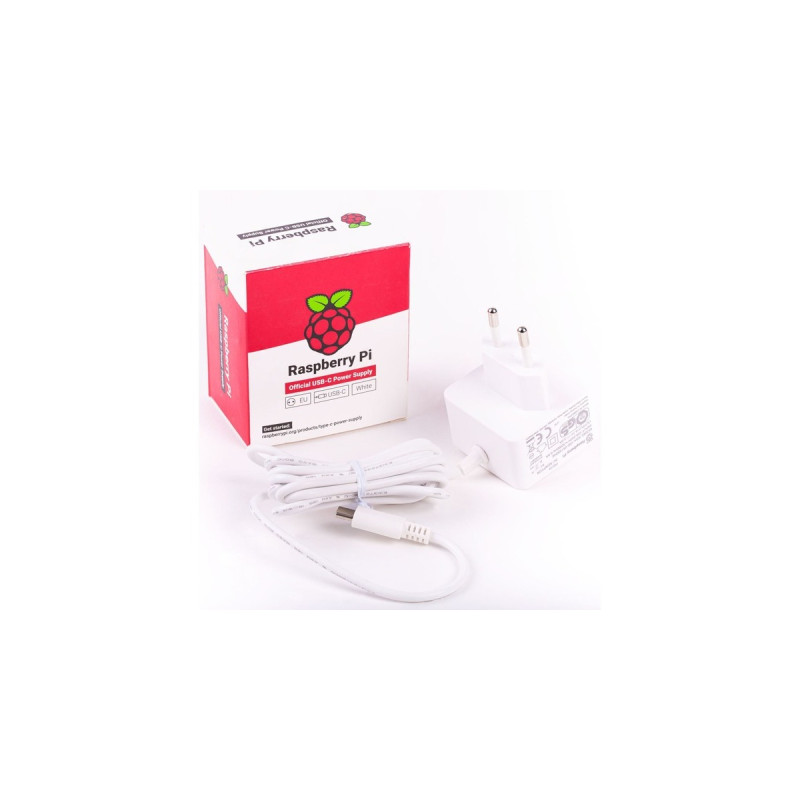 Raspberry Pi Foundation Offizielle White Raspberry Pi 5.1A/3A PSU, Netzteil(weiß, Bulk)