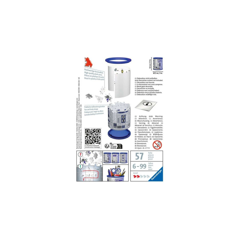 Ravensburger 3D Puzzel Utensilo Star Wars R2D2, Puzzle