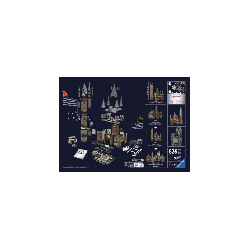 Ravensburger 3D Puzzle Harry Potter Hogwarts Schloss - Astronomieturm Night Edition