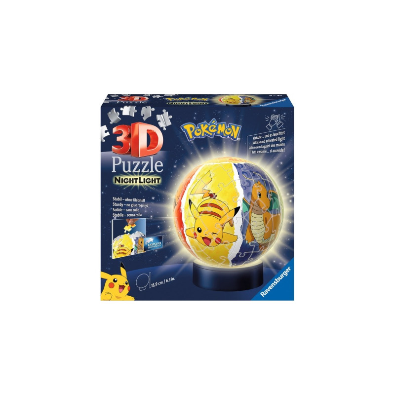 Ravensburger 3D Puzzleball Nachtlicht Pokémon(72 Teile)