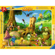 Ravensburger Kinderpuzzle Abenteuer auf der Klatschmohnwiese(10 Teile, Rahmenpuzzle)