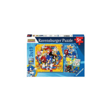 Ravensburger Kinderpuzzle Die Abenteuer von Sonic(3x 49 Teile)