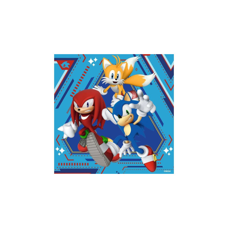 Ravensburger Kinderpuzzle Die Abenteuer von Sonic(3x 49 Teile)