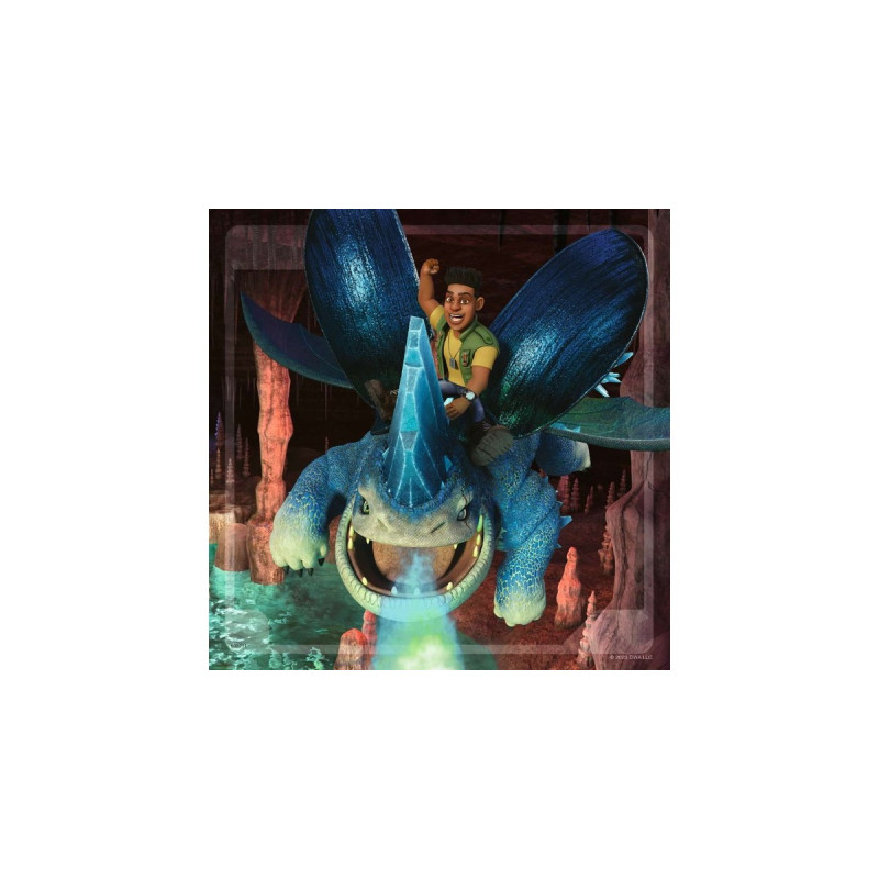 Ravensburger Kinderpuzzle Dragons: Die 9 Welten(3x 49 Teile)