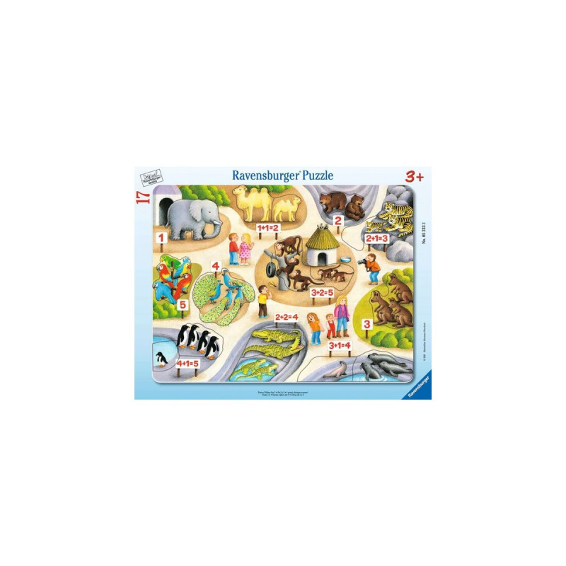 Ravensburger Kinderpuzzle Erstes Zählen bis 5(17 Teile, Rahmenpuzzle)