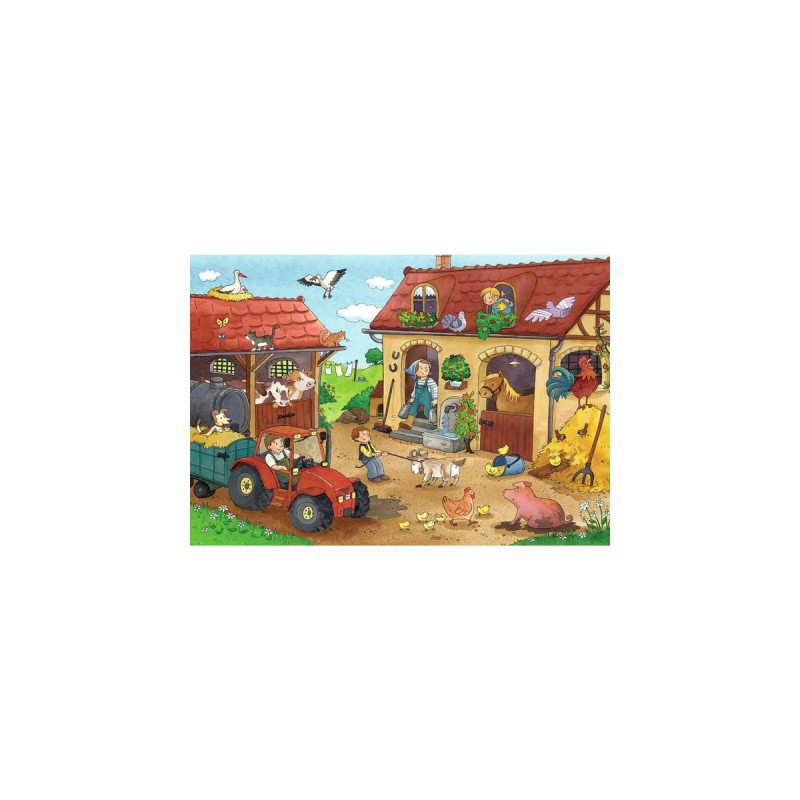 Ravensburger Kinderpuzzle Fleißig auf dem Bauernhof(2x 12 Teile)