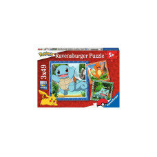 Ravensburger Kinderpuzzle Glumanda, Bisasam und Schiggy(3x49 Teile)