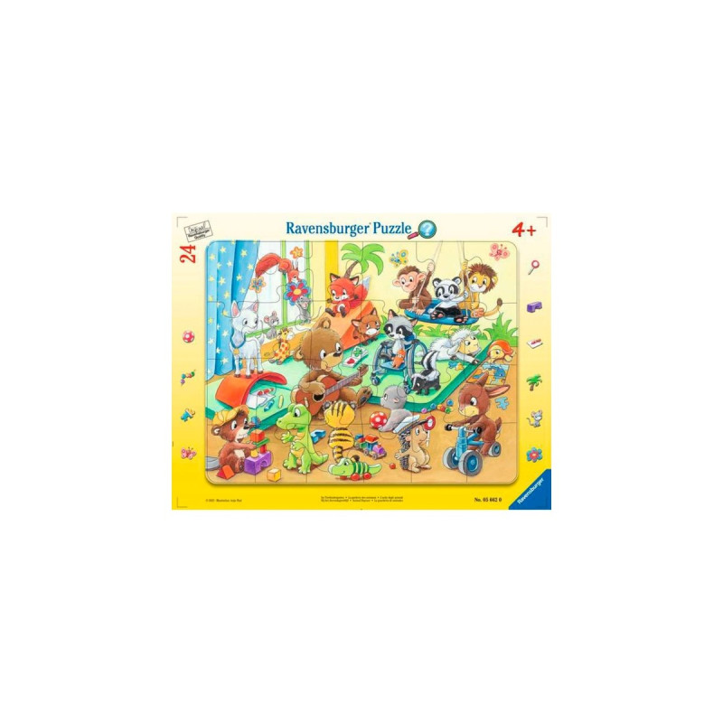 Ravensburger Kinderpuzzle Im Tierkindergarten(24 Teile, Rahmenpuzzle )