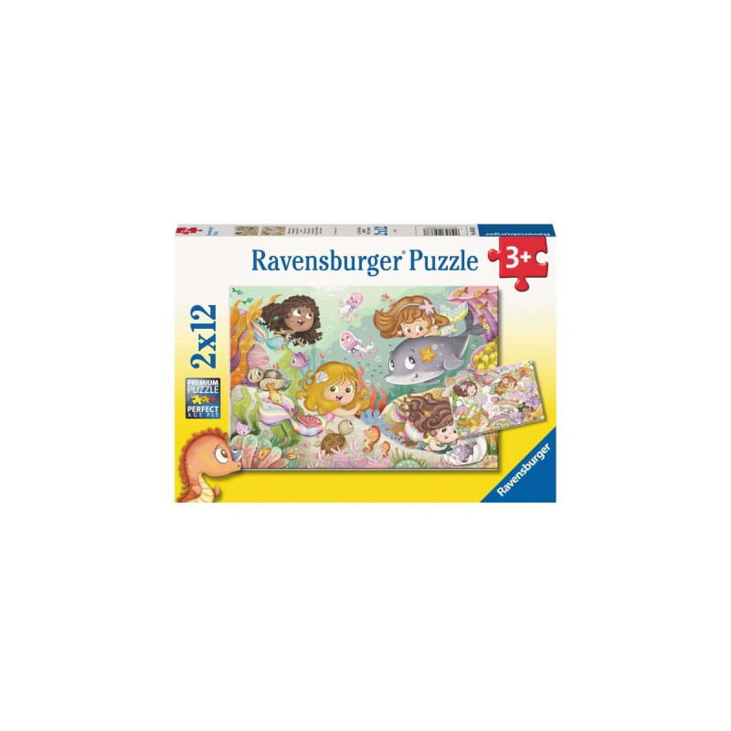 Ravensburger Kinderpuzzle Kleine Feen und Meerjungfrauen(2x 12 Teile)