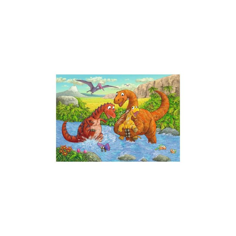 Ravensburger Kinderpuzzle Spielende Dinos(2x 24 Teile)