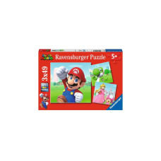 Ravensburger Kinderpuzzle Super Mario(3x49 Teile Puzzle für Kinder ab 5 Jahren)