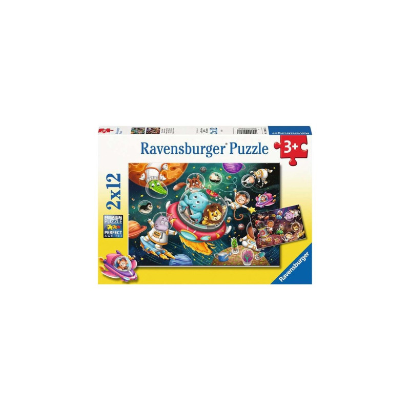 Ravensburger Kinderpuzzle Tiere im Weltall(2x 12 Teile)