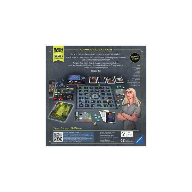 Ravensburger Mystery Games - Der Ausbruch aus Arazar, Brettspiel