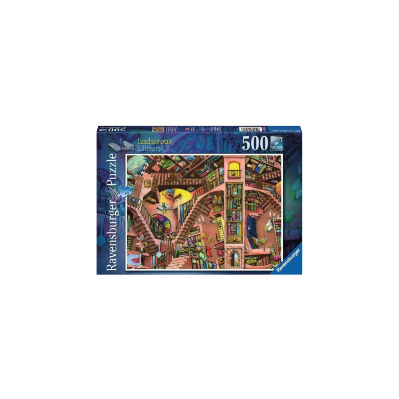 Ravensburger Puzzle Die verrückte Bibliothek(500 Teile)