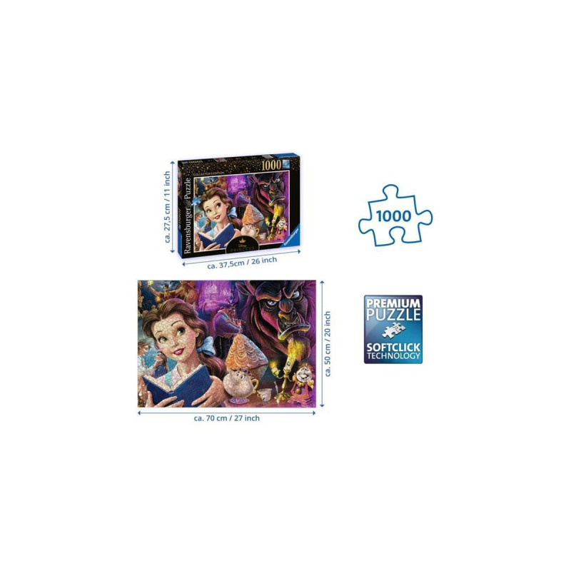 Ravensburger Puzzle Disney - Belle, die Disney-Prinzessin(1000 Teile)