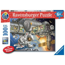 Ravensburger Puzzle Wieso? Weshalb? Warum? Auf der Weltraumstation(100 XXL Teile)