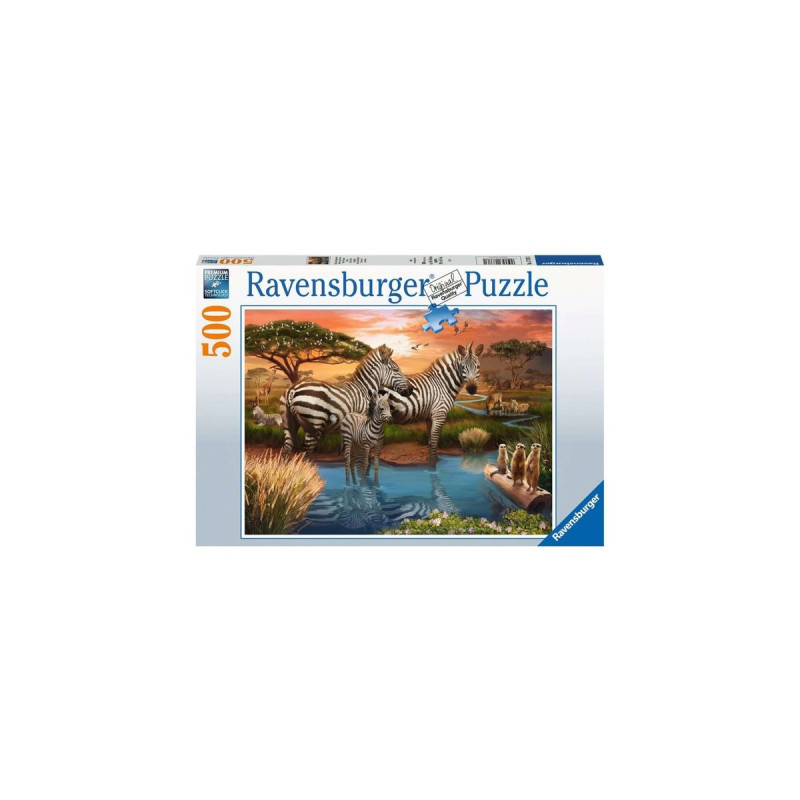 Ravensburger Puzzle Zebras am Wasserloch(500 Teile)
