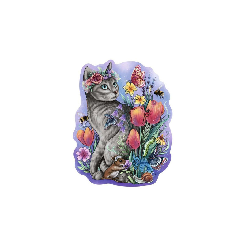 Ravensburger Wooden Puzzle Frühlingskatze(150 Teile)