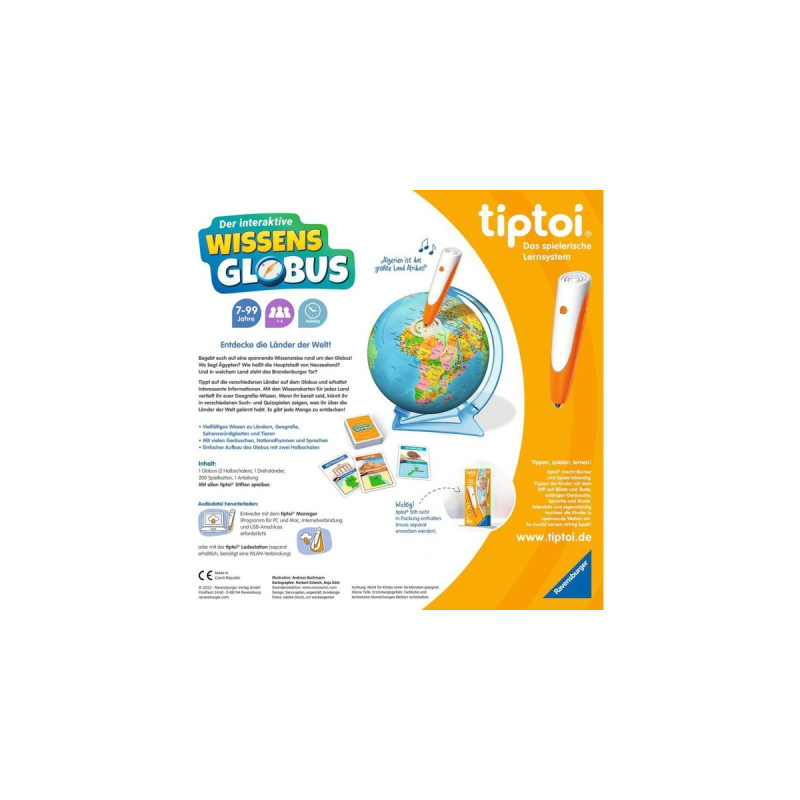 Ravensburger tiptoi Der interaktive Wissens-Globus, Lernspiel