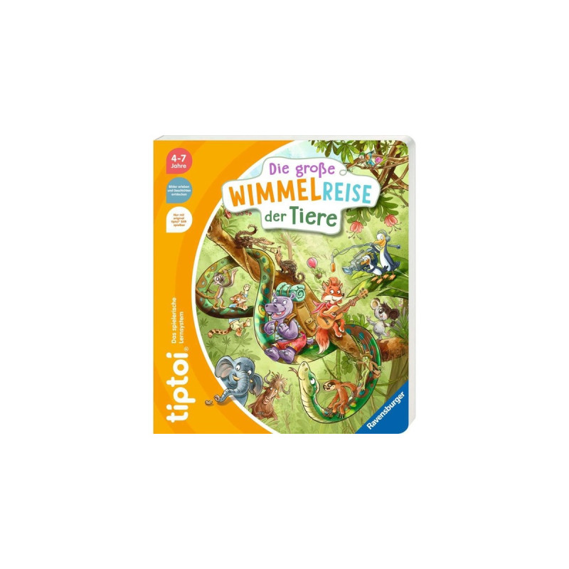 Ravensburger tiptoi Die große Wimmelreise der Tiere, Lernbuch