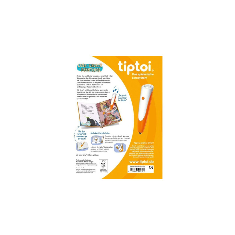 Ravensburger tiptoi Lese-Lausch-Abenteuer: Dino-Stadt, Lernbuch