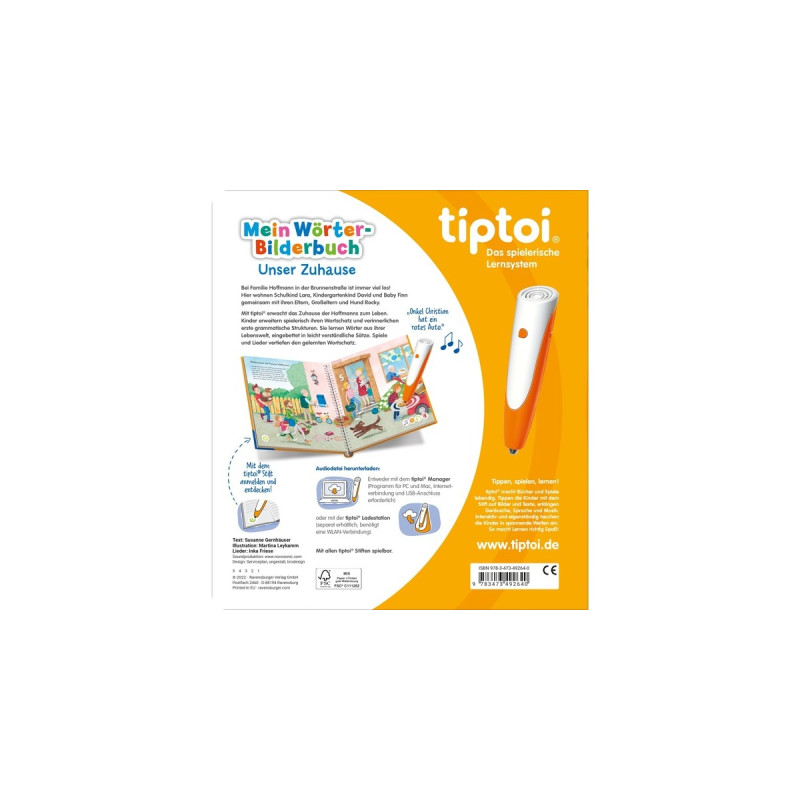 Ravensburger tiptoi Mein Wörter-Bilderbuch: Unser Zuhause, Lernbuch