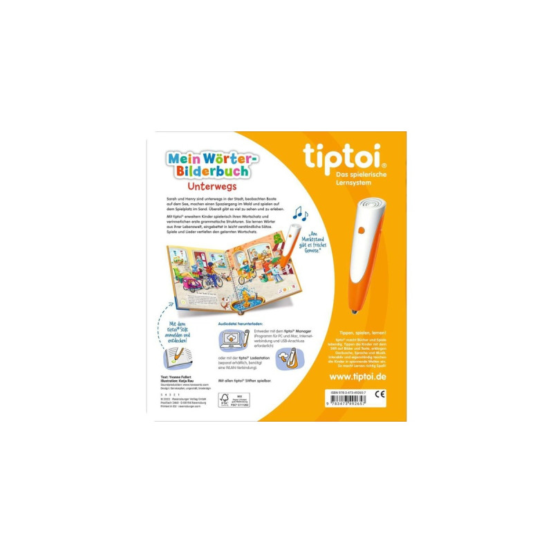Ravensburger tiptoi Mein Wörter-Bilderbuch: Unterwegs, Lernbuch