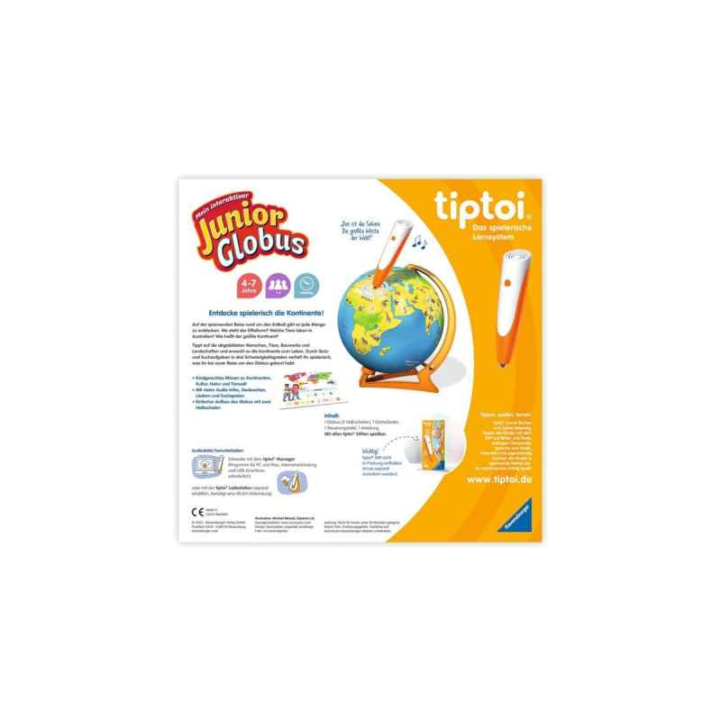 Ravensburger tiptoi Mein interaktiver Junior Globus, Lernspaß