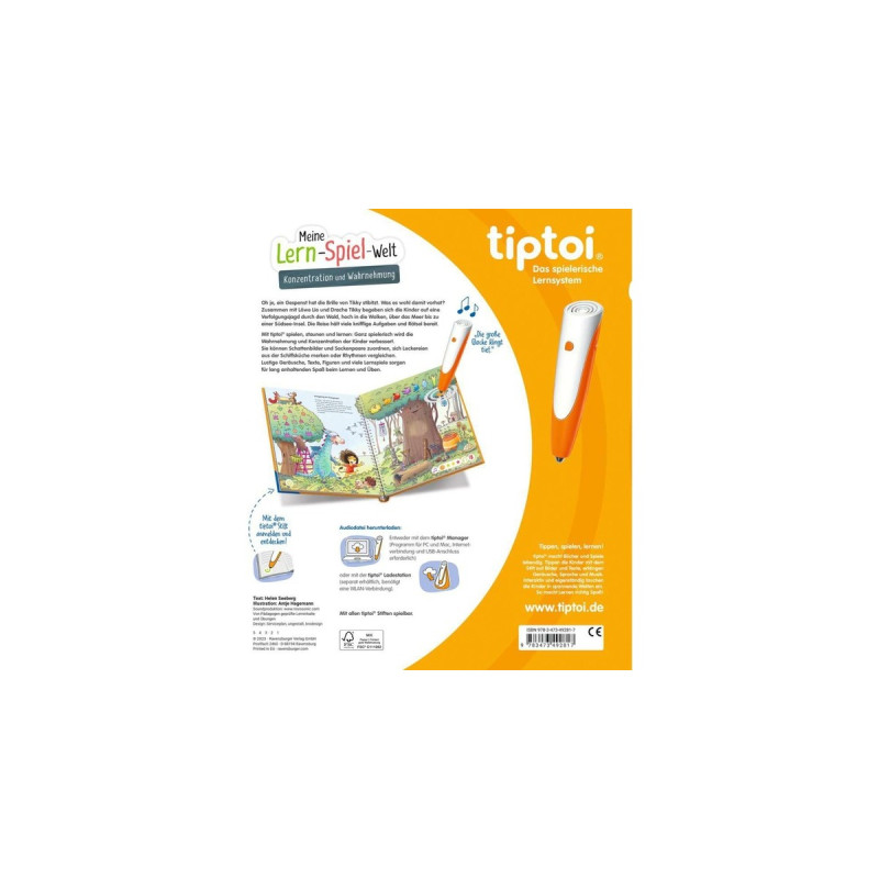 Ravensburger tiptoi Meine Lern-Spiel-Welt: Konzentration und Wahrnehmung, Lernbuch