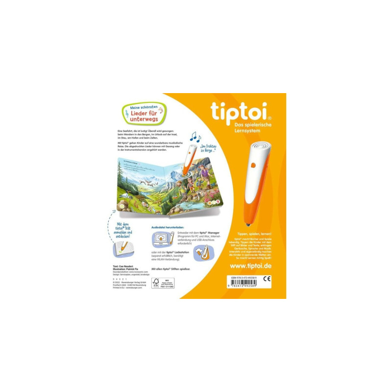 Ravensburger tiptoi Meine schönsten Lieder für unterwegs, Lernbuch