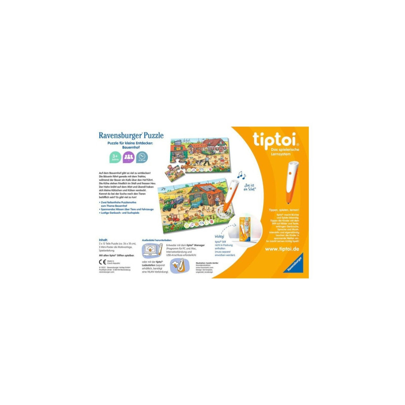 Ravensburger tiptoi Puzzle für kleine Entdecker: Bauernhof