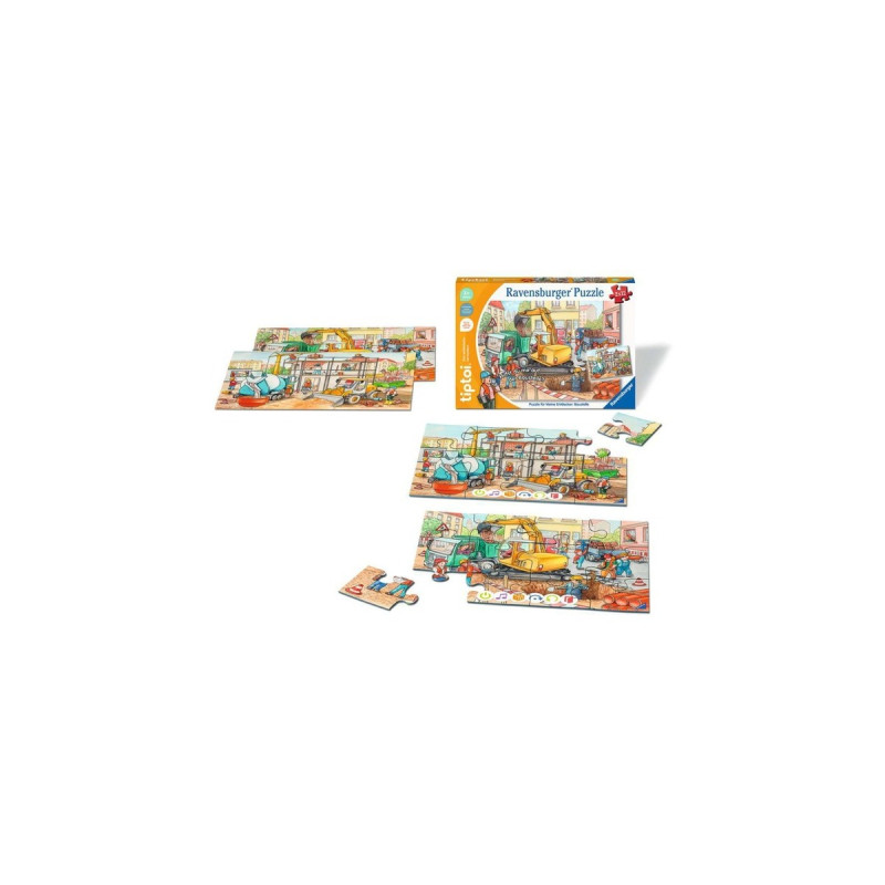 Ravensburger tiptoi Puzzle für kleine Entdecker: Baustelle
