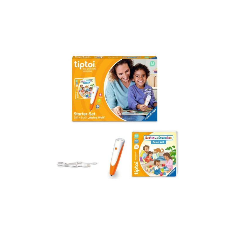 Ravensburger tiptoi Starter-Set: Suchen und Entdecken - Meine Welt, Lernbuch(Stift und Bilderbuch)