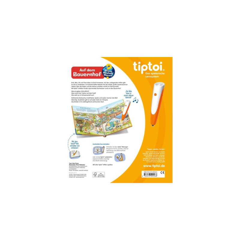 Ravensburger tiptoi Wieso? Weshalb? Warum? Auf dem Bauernhof, Lernbuch