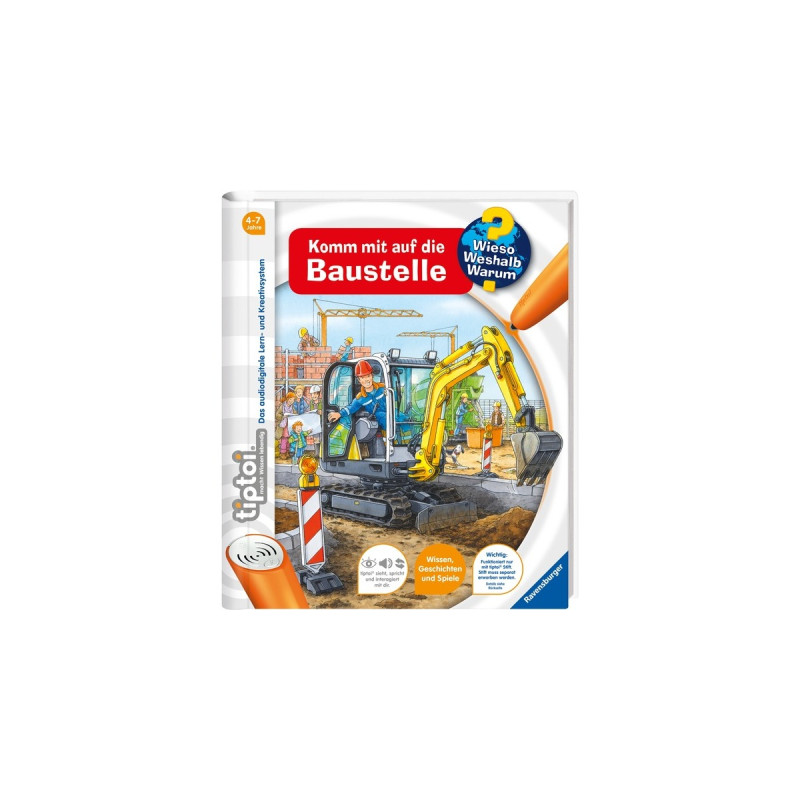 Ravensburger tiptoi Wieso? Weshalb? Warum? Komm mit auf die Baustelle, Lernbuch