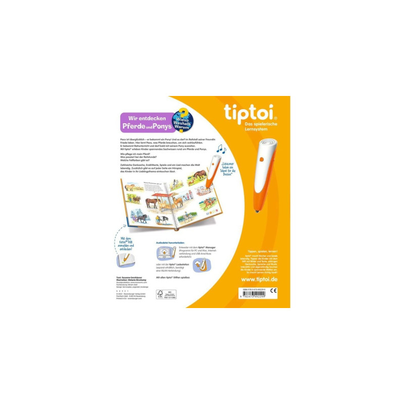 Ravensburger tiptoi Wieso? Weshalb? Warum? Wir entdecken Pferde und Ponys, Lernbuch