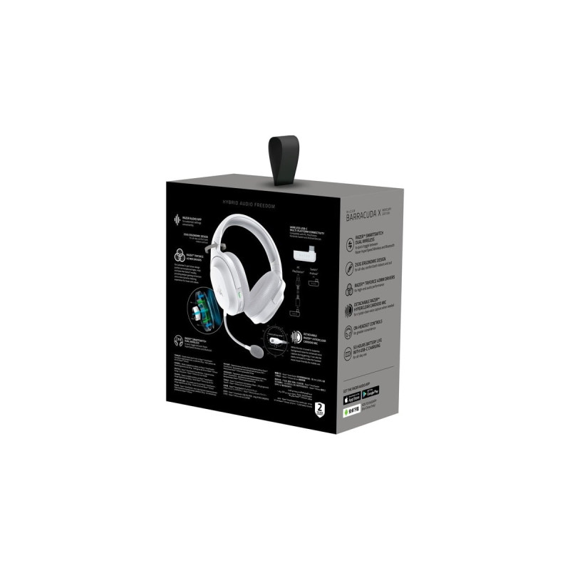 Razer Barracuda X, Gaming-Headset(weiß, USB-Dongle, Bluetooth, Outlet)