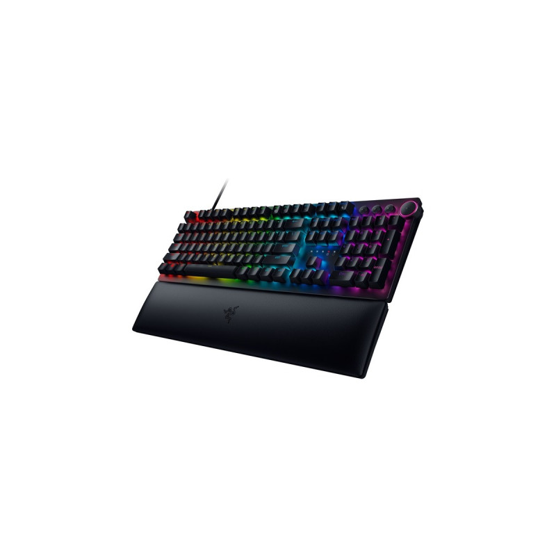 Razer Huntsman V2, Gaming-Tastatur(schwarz, DE-Layout, Razer Linear Optical (Red))
