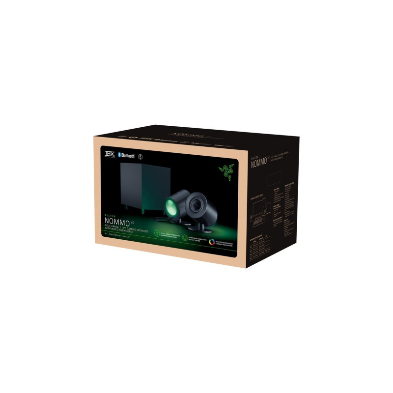 Razer Nommo V2, Lautsprecher(schwarz, USB, Bluetooth)