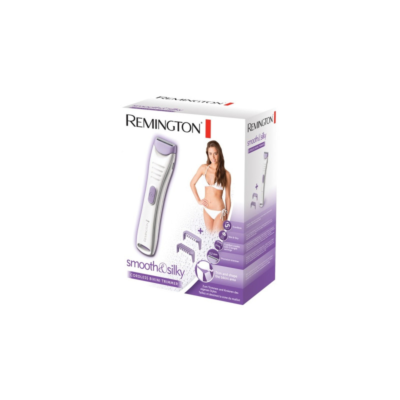 Remington smooth&silky Bikini-Trimmer BKT4000, Haarentferner(weiß/lavendel)