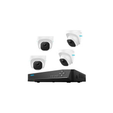 Reolink NVS8-5KD4-A, Set(1x RLN8-410 NVR, 4x PoE Reolink Dome Kameras (10 MP))