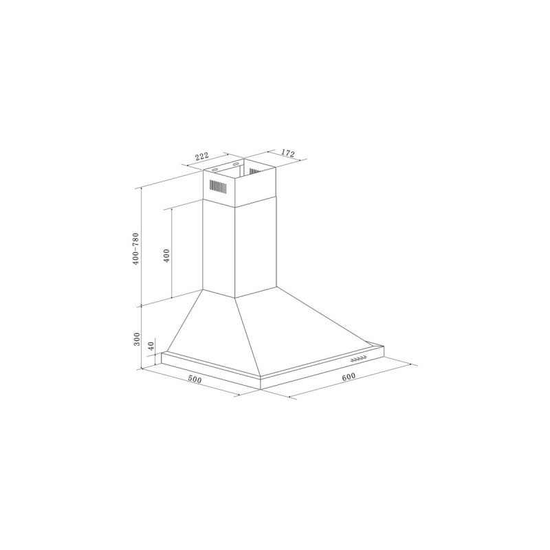 Respekta CH 22078 IXB, Dunstabzugshaube(edelstahl)