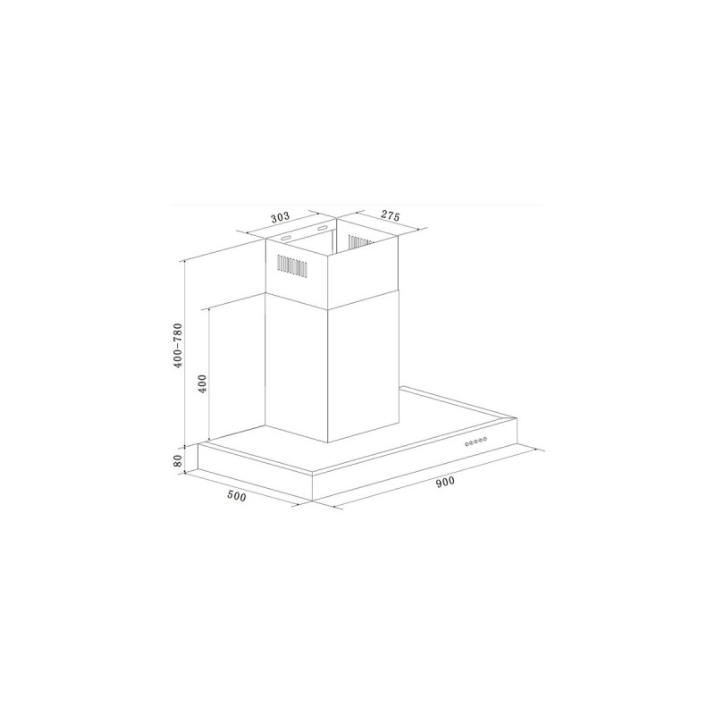 Respekta CH 22098-90 IXB, Dunstabzugshaube(edelstahl)