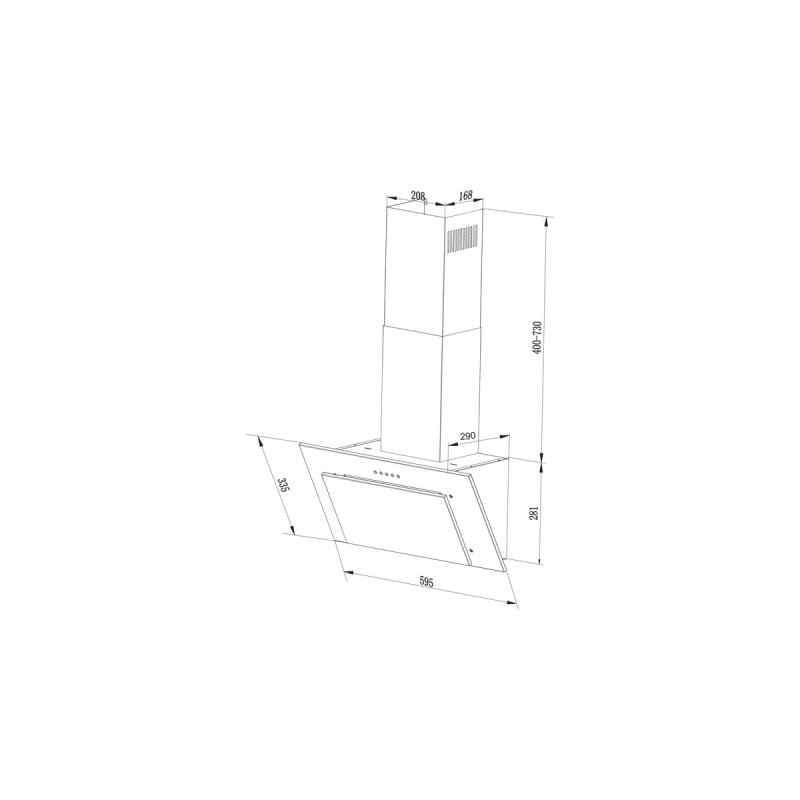 Respekta CH 33060 WB, Dunstabzugshaube(weiß)