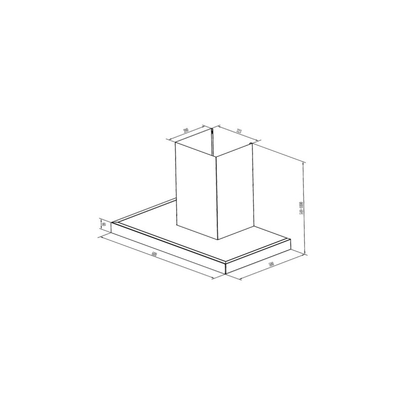 Respekta CH 44060 GAM, Dunstabzugshaube(edelstahl/schwarz)