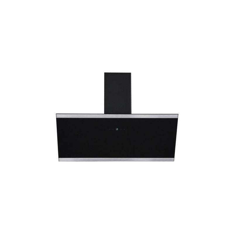 Respekta CH 89090 S, Dunstabzugshaube(schwarz/edelstahl, 90 cm)