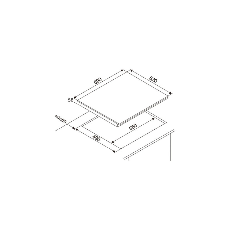 Respekta KM4295I-28, Autarkes Kochfeld(schwarz)