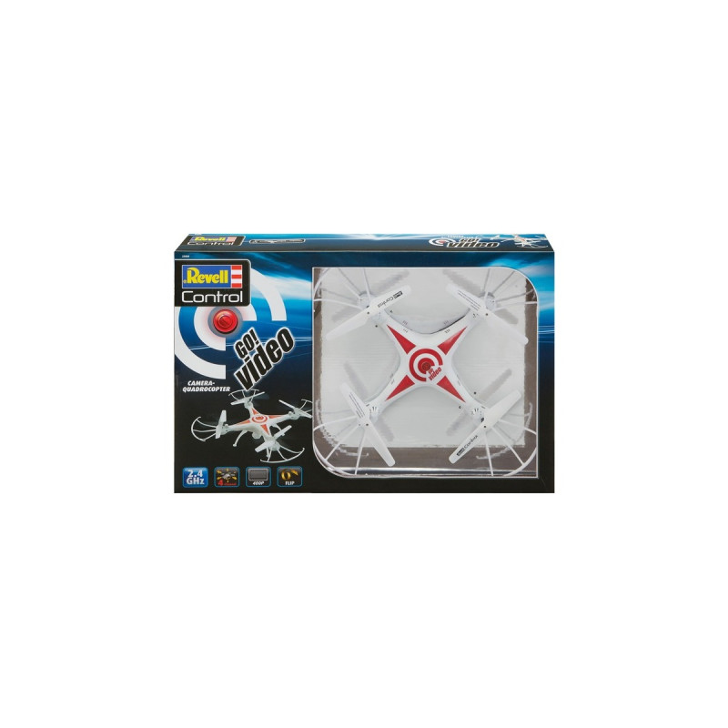 Revell Quadrocopter GO! VIDEO, Drohne(weiß/rot)