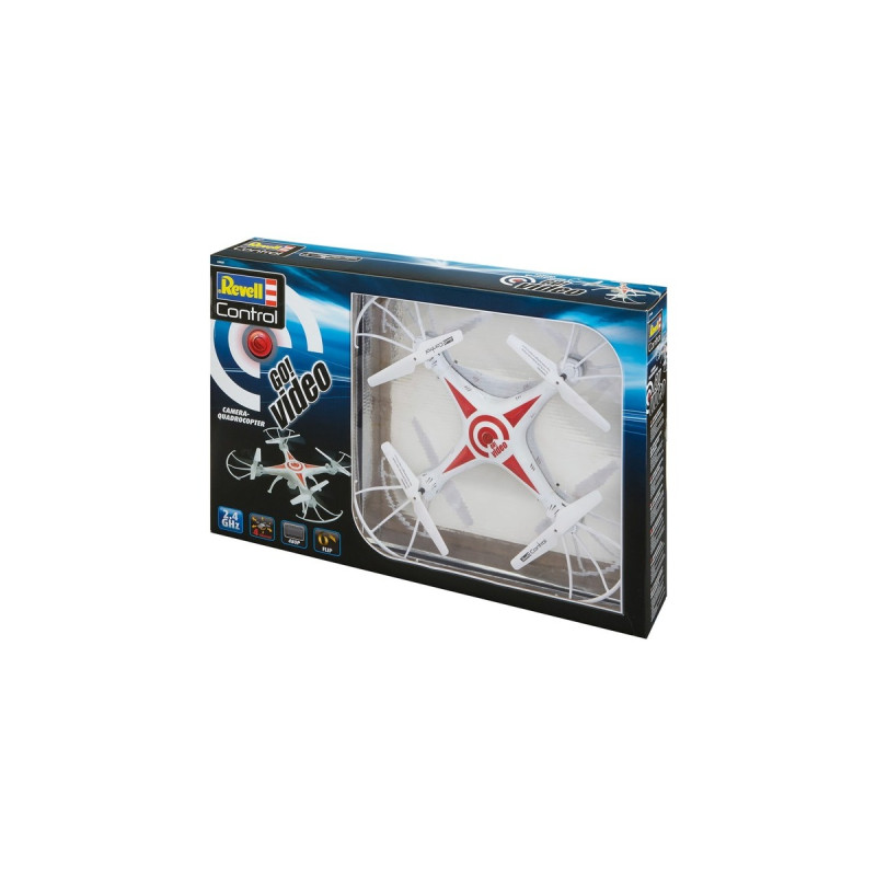 Revell Quadrocopter GO! VIDEO, Drohne(weiß/rot)